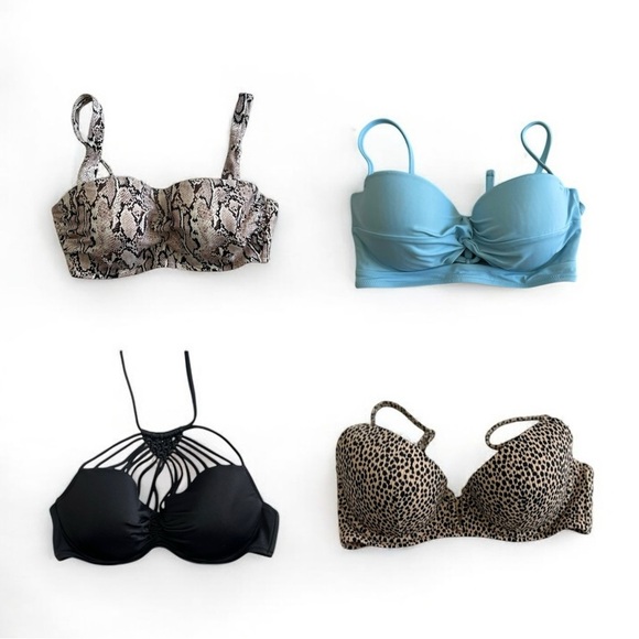 🌻NWOT Shade & Shore Python Snakeprint Light Lift Bralette Bikini Top Size 34C - Picture 10 of 10